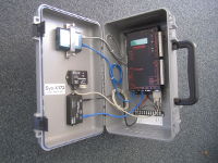 IL-80 mounted in Enc300 with BPB-1 BBus Power Booster, PSM-2 Sensor Excitation power supply and Cellular Modem