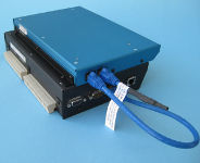 Expansion module attached to IntelliLogger Data Logger base with angle attachment bracket
