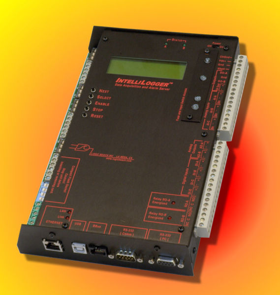 IntelliLogger model IL-80 Data Logger with network connectivity, reporting and alarming capability.